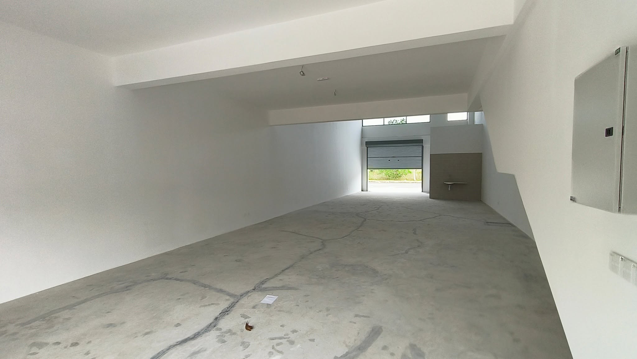 Bare warehouse space before renovation