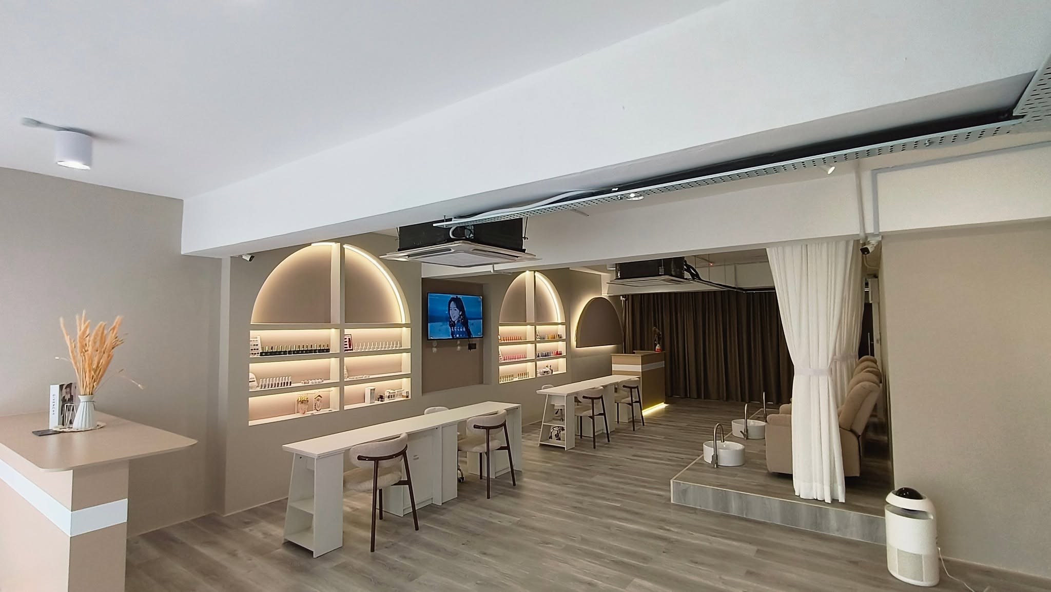 Completed beauty salon after renovation